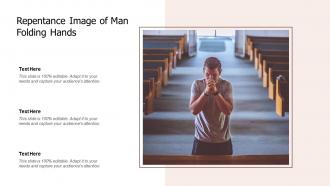 Repentance image of man folding hands