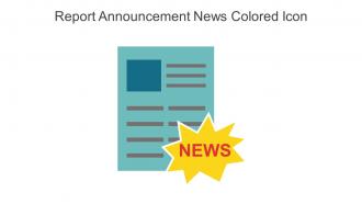 Report Announcement News Colored Icon In Powerpoint Pptx Png And Editable Eps Format