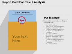 Report card for result analysis flat powerpoint design