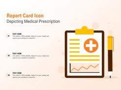 Report card icon depicting medical prescription