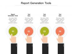 Report generation tools ppt powerpoint presentation file visual aids cpb