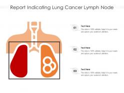 Report indicating lung cancer lymph node