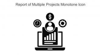 Report Of Multiple Projects Monotone Icon In Powerpoint Pptx Png And Editable Eps Format