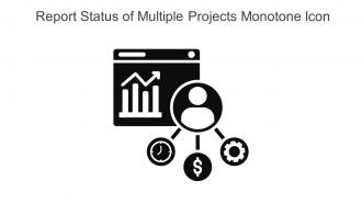 Report Status Of Multiple Projects Monotone Icon In Powerpoint Pptx Png And Editable Eps Format