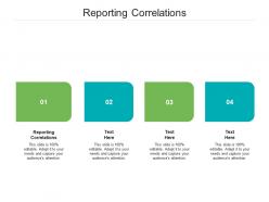 Reporting correlations ppt powerpoint presentation model design templates cpb