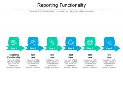 Reporting functionality ppt powerpoint presentation icon mockup cpb