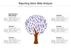 Reporting items meta analysis ppt powerpoint presentation styles objects cpb