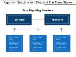 Reporting structure with dual and the three stages
