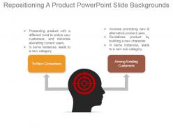 Repositioning a product powerpoint slide backgrounds