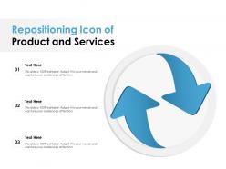 Repositioning icon of product and services