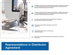 Representations in distributor agreement ppt powerpoint presentation styles shapes