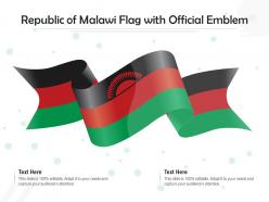 Republic of malawi flag with official emblem