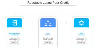 Reputable Loans Poor Credit Ppt Powerpoint Presentation Portfolio Demonstration Cpb