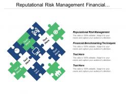 Reputational risk management financial benchmarking techniques cpb