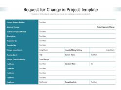 Request for change in project template