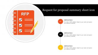 Request For Proposal Summary Sheet Icon