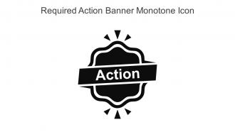 Required Action Banner Monotone Icon In Powerpoint Pptx Png And Editable Eps Format