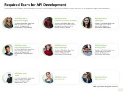 Required team for api development biography attention ppt templates