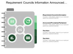 Requirement councils information announced proclaimed parliament changes removal
