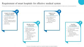 Requirement Of Hospitals For Effective Medical Role Of Iot And Technology In Healthcare Industry IoT SS V