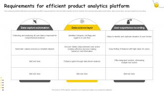 Requirements For Efficient Product Analytics Platform