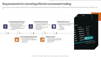 Requirements For Executing Effective Automated Trading