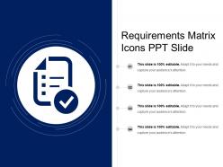 Requirements matrix icons ppt slide
