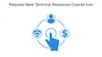 Requires More Technical Resources Colored Icon In Powerpoint Pptx Png And Editable Eps Format
