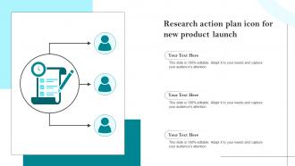 Research Action Plan Icon For New Product Launch