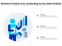 Research analyst icon conducting survey data analysis