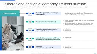 Research And Analysis Of Companys Current Situation Corporate Communication Strategy