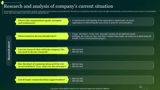 Research And Analysis Of Companys Current Situation Crisis Communication