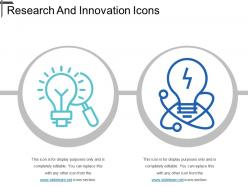 Research and innovation icons