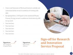 Research and innovation service proposal powerpoint presentation slides