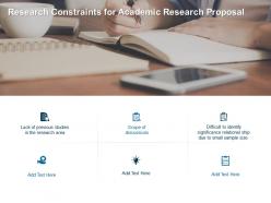 Research constraints for academic research proposal ppt powerpoint presentation file