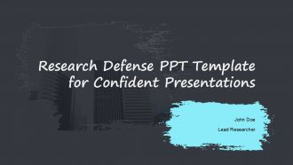 Research Defense PPT Template For Confident Presentations PPT H