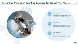 Research Design For Clinical Trials Researcher Working On New Drug Compound In Clinical Trial Phases
