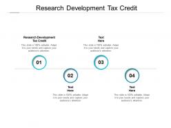 Research development tax credit ppt powerpoint presentation sample cpb