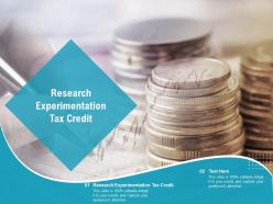 Research experimentation tax credit ppt powerpoint inspiration visual aids cpb