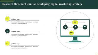 Research Flowchart Icon For Developing Digital Marketing Strategy