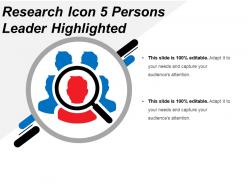 Research icon 5 persons leader highlighted