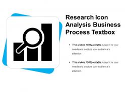 Research icon analysis business process textbox