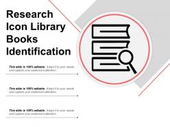 Research icon library books identification