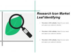 Research icon market leaf identifying