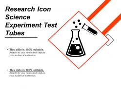 Research icon science experiment test tubes