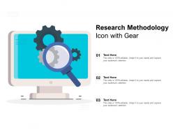 Research methodology icon with gear