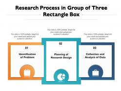 Research process in group of three rectangle box