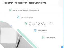 Research proposal for thesis constraints ppt powerpoint presentation infographic