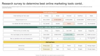 Research Survey To Determine Best Online Marketing Tools Survey SS Designed Good