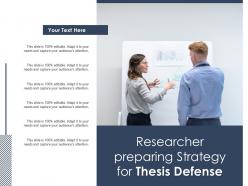 Researcher preparing strategy for thesis defense